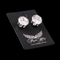 Mad Ally Diamante Earrings 10mm