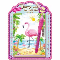Mini Diary with Secret Pen Flamingo