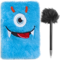 Fluffy Notebook - Blue Monster