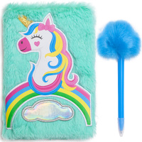 Fluffy Notebook - Rainbow Unicorn