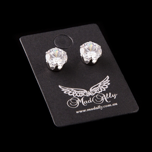 Mad Ally Diamante Earrings 8mm