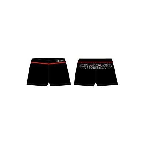 Mad Ally Dance Shorts Black/Red Ch 8