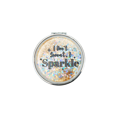 Mad Ally Compact Mirror- Don't Sweat, Sparkle