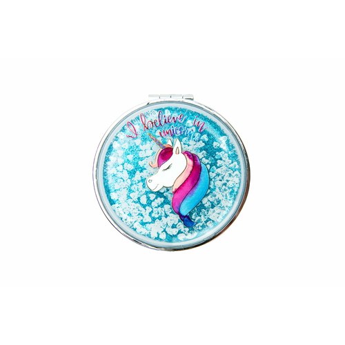 Mad Ally Compact Mirror - Unicorn Believer Blue