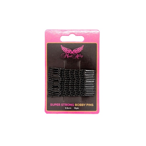 Mad Ally Super Strong Bobby Pins Colour; Black