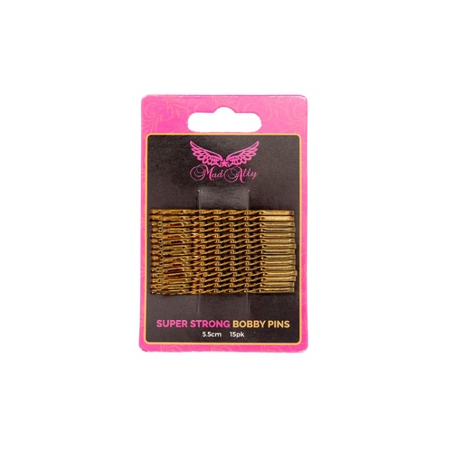 Mad Ally Super Strong Bobby Pins Colour; Blonde